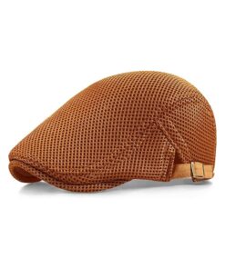 Men's Mesh Cap Breathable Summer Newsboy Hat GR4
