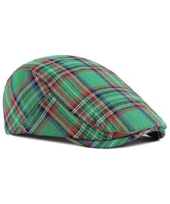Plaid Newsboy Hats Flat Cap GR13